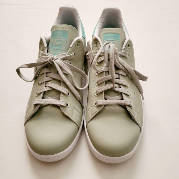 Adidas Stan Smith Men’s Shoes Ash Silver/Easy Mint/Cloud White Size US 10 ½ NWT - Picture 8 of 16